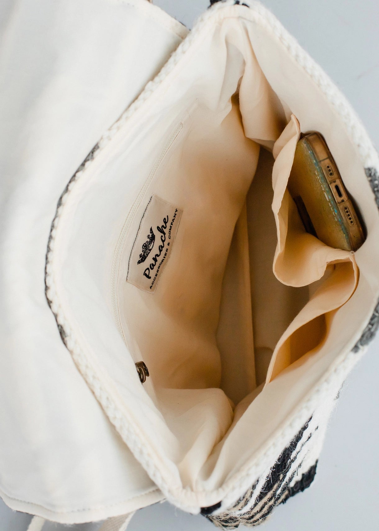 Cream & Multicolored Aztec Backpack