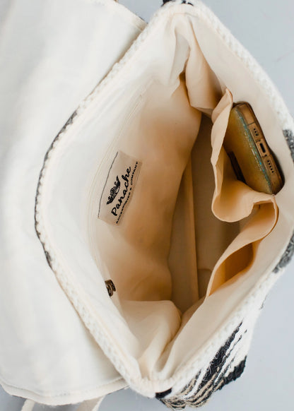 Cream & Multicolored Aztec Backpack