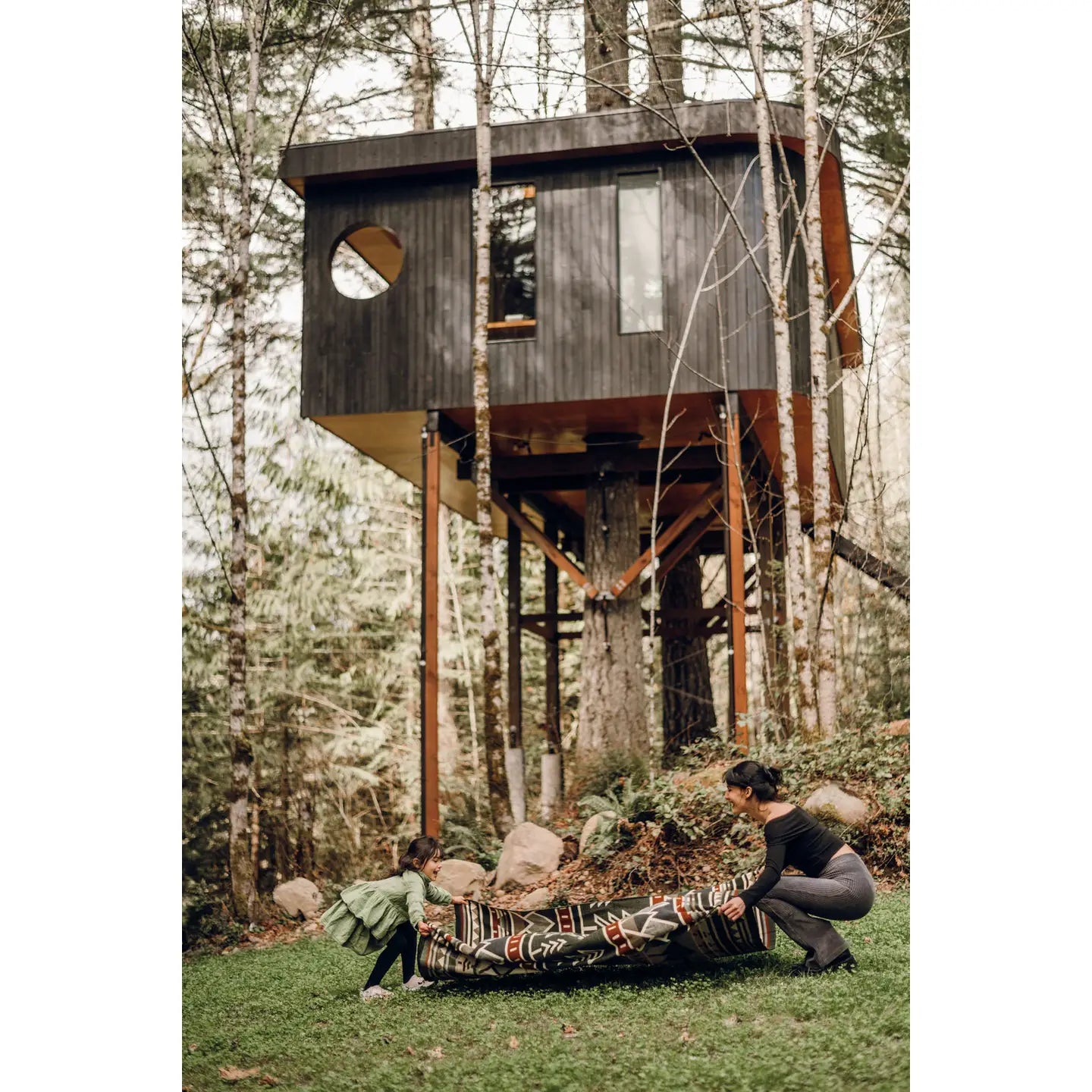 Tree Line Throw Blanket - Prairie Summit