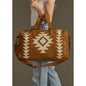 Camel, Cream & Gray Aztec Duffel