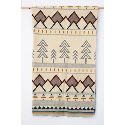 Tree Line Throw Blanket - Aurora Highlands