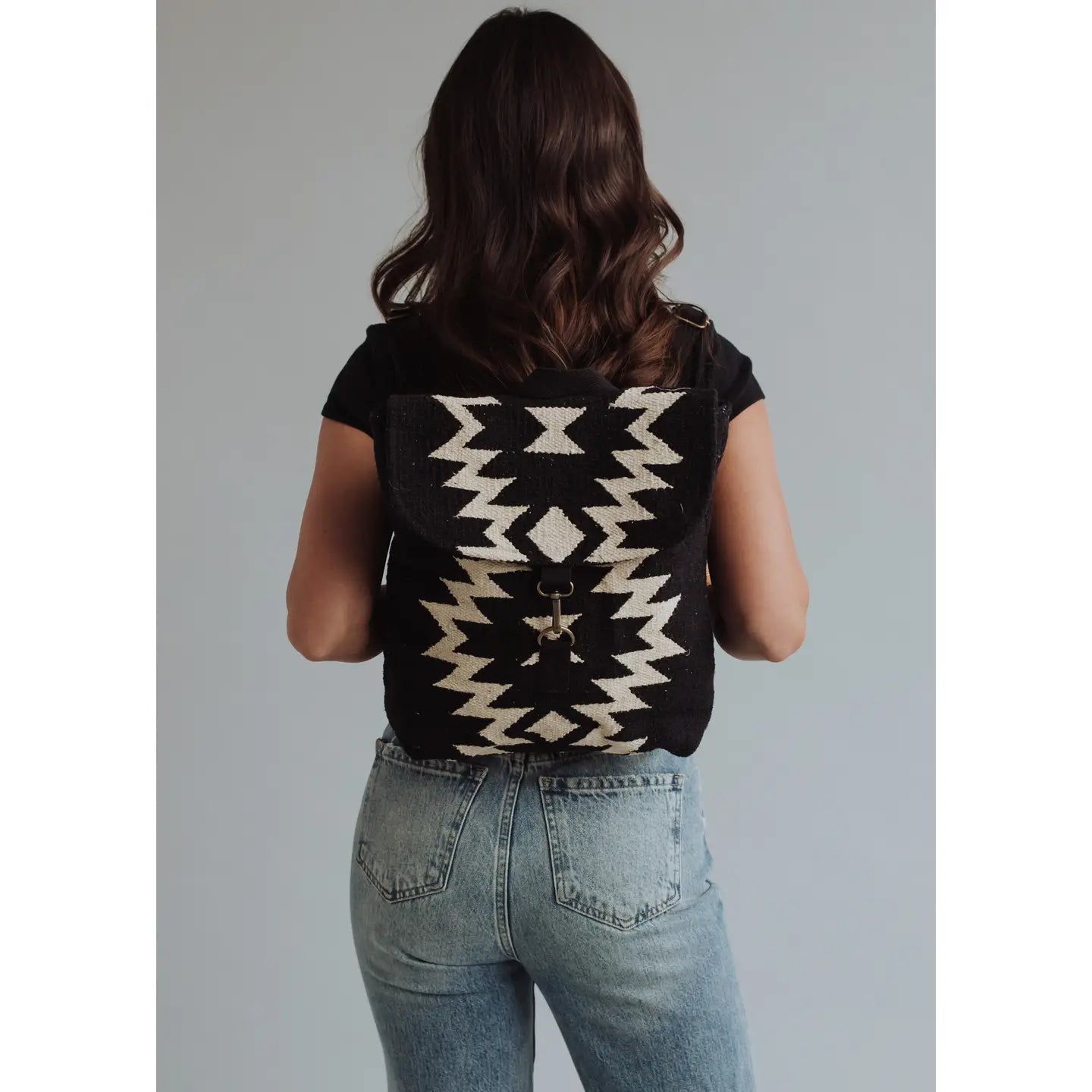 Black & Cream Aztec Backpack