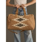 Tan, Cream & Gray Aztec Duffel