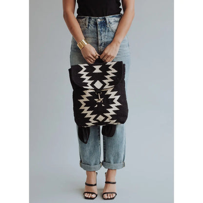Black & Cream Aztec Backpack