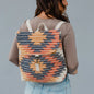 Cream & Multicolored Aztec Backpack